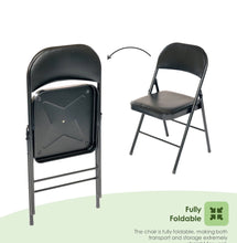 Load image into Gallery viewer, NEW! Padded Folding Metal Desk Office Chair Seat