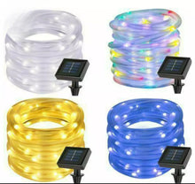 Load image into Gallery viewer, Solar Powered Rope LED String Lights Waterproof Outdoor Garden Patio