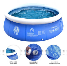 Load image into Gallery viewer, 10ft Inflatable Paddling Pool Outdoor Fast Set Garden Pool