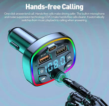 Load image into Gallery viewer, Car Handsfree Bluetooth Kit, FM Transmitter, MP3 Player, USB & Type C Charger