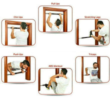 Load image into Gallery viewer, Doorway Pull Up Bar Chin Up Sit-Up Strength Body Workout Exercise Fitness Gym!