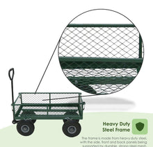 Load image into Gallery viewer, Heavy Duty Metal Green Garden Cart Utility Trolley