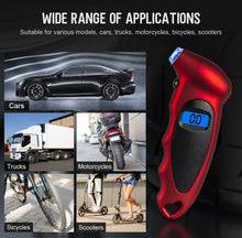 Load image into Gallery viewer, Digital LCD Tyre Air Pressure Gauge Tester Tool for Car Motorbike etc