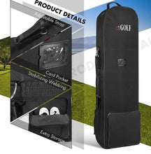 Load image into Gallery viewer, Foldable Golf Bag Travel Case Cover With Wheels