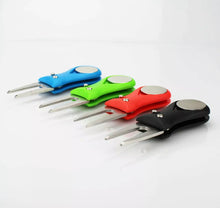Load image into Gallery viewer, Golf Divot Repair Tool with Ball Marker Pitch mark Switchblade