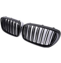 Load image into Gallery viewer, FOR BMW 7 SERIES 15-19 G11 G12 KIDNEY TWIN GRILL GRILLE GLOSS BLACK DUAL LINE