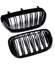 Load image into Gallery viewer, FOR BMW 7 SERIES 15-19 G11 G12 KIDNEY TWIN GRILL GRILLE GLOSS BLACK DUAL LINE