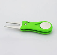 Load image into Gallery viewer, Golf Divot Repair Tool with Ball Marker Pitch mark Switchblade