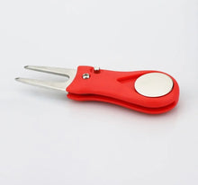 Load image into Gallery viewer, Golf Divot Repair Tool with Ball Marker Pitch mark Switchblade