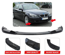 Load image into Gallery viewer, FRONT LIP SPOILER SPLITTER FOR BMW 5 SERIES E60 E61 M SPORT  2003 - 2010 BLACK