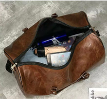 Load image into Gallery viewer, PU Leather Duffle Bag Travel Sports & Gym Luggage Hand Baggage