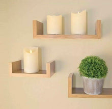 Load image into Gallery viewer, Set of 3 U Shape shelves Floating Wall Shelves