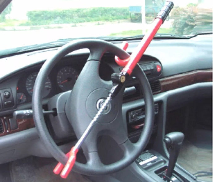 Steering Wheel Lock  Double Hook Extendable Car Van Steel Security Anti Theft