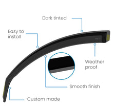 Load image into Gallery viewer, BMW 5 Series F10 2010-2017 4 Door Saloon Wind Deflectors 4pc Edgevisors Tinted