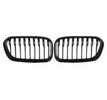 Load image into Gallery viewer, Gloss Black Kidney Grilles Grills Single Slat For BMW F20 F21 1 Series 15-19 Facelift