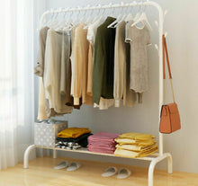 Load image into Gallery viewer, Metal Clothes Rail Rack with Shoe Shelf