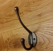 Load image into Gallery viewer, 6 x Cast Iron Coat Hooks Vintage Retro Style NEW