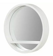 Load image into Gallery viewer, White Round Mirror with Shelf Wall Mounted Porthole