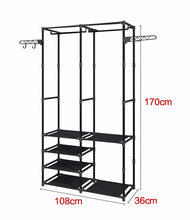 Load image into Gallery viewer, Clothes Hanging Rail Rack Display Stand Garment Shoe Storage Shelf