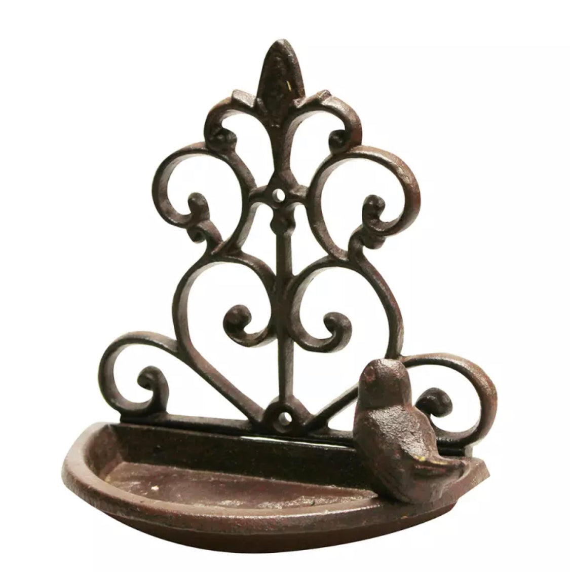 Cast Iron Wall Mounted Bird Bath Feeder valu 2u