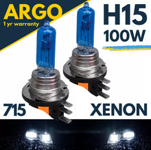 Load image into Gallery viewer, 2 Pack H15 Super White Headlight DRL 100w 715 Headlamp Bulbs