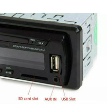 Load image into Gallery viewer, Single 1 Din Car Stereo Bluetooth FM/USB/AUX/SD MP3 Player Radio Remote + Frame