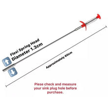 Load image into Gallery viewer, 2 x Sink Drain Unblocker Tools Hair Grabbers Min 1.3mm Plug Hole