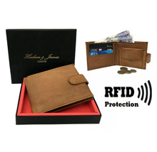 Load image into Gallery viewer, Mens Designer Leather Wallet RFID SAFE ID Protection Blocking