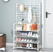 Load image into Gallery viewer, Coat Stand with 4 Tier Shoe Rack