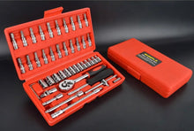 Load image into Gallery viewer, 53Pcs Set 1/4" Socket Ratchet Wrench Kit Drive Car Repairing Tools