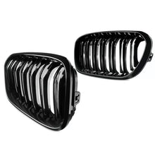 Load image into Gallery viewer, Gloss Black Front Kidney Grilles Grills Double Line For BMW F20 F21 1 Series 15-19 Facelift • New Valu2u • Free Delivery