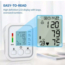 Load image into Gallery viewer, Digital Automatic Blood Pressure Monitor Upper Arm BP Machine Heart Rate