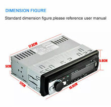 Load image into Gallery viewer, Single 1 Din Car Stereo Bluetooth FM/USB/AUX/SD MP3 Player Radio Remote + Frame