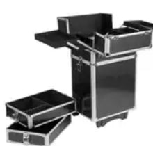 Load image into Gallery viewer, Large Black Professional Make-up Trolley