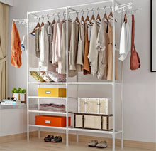 Load image into Gallery viewer, Clothes Hanging Rail Rack Display Stand Garment Shoe Storage Shelf