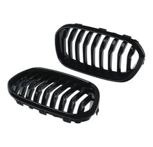 Load image into Gallery viewer, Gloss Black Kidney Grilles Grills Single Slat For BMW F20 F21 1 Series 15-19 Facelift