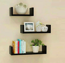 Load image into Gallery viewer, Set of 3 U Shape shelves Floating Wall Shelves
