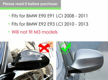 Load image into Gallery viewer, 2x Door Wing Mirror Caps Covers For BMW E81 E82 E90 E91 E92 E93 Facelift LCI 08-13