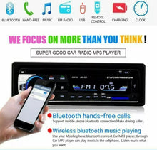 Load image into Gallery viewer, Single 1 Din Car Stereo Bluetooth FM/USB/AUX/SD MP3 Player Radio Remote + Frame