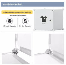 Load image into Gallery viewer, 8 Cube Shoe Rack Multi Use Modular Organiser Storage Plastic Cabinet