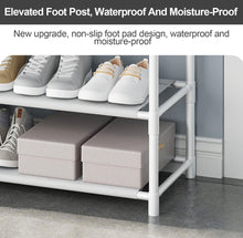 Load image into Gallery viewer, Compact Coat Rail Stand & 5 Tier Shoe Rack