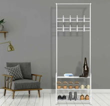 Load image into Gallery viewer, Metal Coat Stand Clothes Shoes Rack Rail 180cm