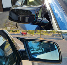 Load image into Gallery viewer, 2 x Glossy Black Rearview Door Mirror Cover Caps For BMW E60 E61 E63 E64 2003-2007