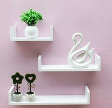 Load image into Gallery viewer, Set of 3 U Shape shelves Floating Wall Shelves