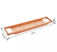 Load image into Gallery viewer, Bamboo Wooden Bath Caddy Tray Bathtub Board Bath Shelf Wine Tablet Holder Rack