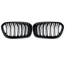 Load image into Gallery viewer, Gloss Black Front Kidney Grilles Grills Double Line For BMW F20 F21 1 Series 15-19 Facelift • New Valu2u • Free Delivery