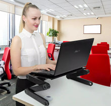 Load image into Gallery viewer, Folding Laptop Stand Riser Table Desk Adjustable