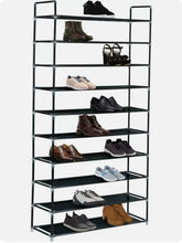 Load image into Gallery viewer, 10 Tier Shoe Rack Storage 40 Capacity Non-Woven Racking