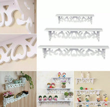 Load image into Gallery viewer, Set of 3 White Floating Wall Shelves Wall Wooden Unit