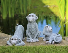 Load image into Gallery viewer, 3 x Cheeky Monkeys Garden Ornaments
